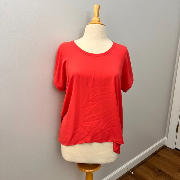 Bobeau Laser Cut Lace Top Soprano Pink Top Bundle Sz L - Picture 3 of 15